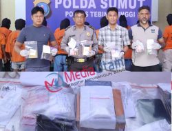 Polres Tebing Tinggi Tangkap 17 Bandit Narkoba