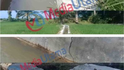 Pekerjaan Lening Saluran Irigasi Desa Bandar Tengah, Diduga Proyek Siluman