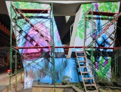 Karya Seniman Mural dari Manca Negara Hiasi Pilar Flyover Amplas