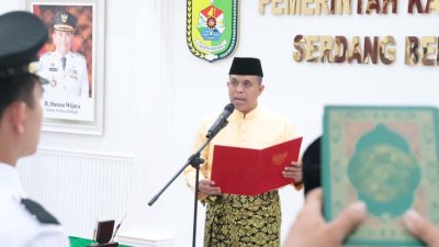 22 Orang ASN Pemkab Sergai Dilantik Jadi Pejabat Pengawas dan Kepala Puskesmas