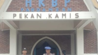 Polres Sergai Pengamanan Ibadah Minggu di Gereja