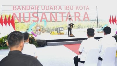 Tingkatkan Konektivitas dan Daya Saing IKN, Presiden Jokowi Groundbreaking Bandara IKN