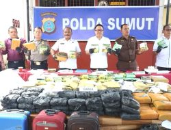 Polda Sumut Musnahkan Sabu 102,59 kilogram dan Ganja 124,01 kilogram