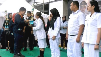 Puncak HKN, Pj Gubernur Serahkan Penghargaan Kepada Nakes dan Kader Posyandu berprestasi