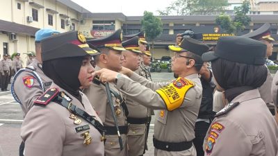 Kapolresta Medan Pimpin Upacara Sertijab Kasat Reskrim dan 6 Kapolsek 