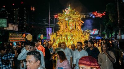Pelepasan Kereta Kencana Berusia Ratusan Tahun Tandai Perayaan Thaipusam di Medan