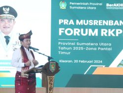 Buka Musrenbang, Pj Gubernur Sumut Sebut Sejumlah Isu Strategis