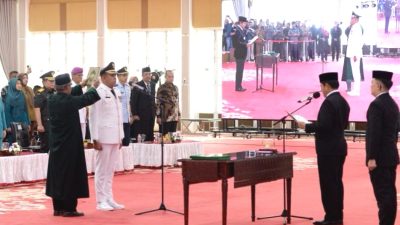 Pj Gubernur Lantik Faisal Hasrimy Sebagai Pj Bupati Langkat