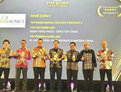 Mantap..!! Bank Sumut Kembali Raih TOP BUMD Awards 2024 Bintang 5