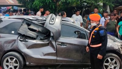 Mobil Tertabrak Kereta Api di Diski Sunggal, 4 Penumpangnya Tewas