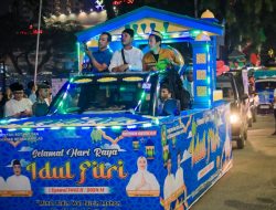 Semarak Pawai Kendaraan Meriahkan Malam Takbiran Idul Fitri 1445 H di Kota Medan