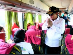 Pj Gubernur Sumut Melepas Keberangkatan 66 Bus Mudik Gratis Mengangkut 2500 Pemudik