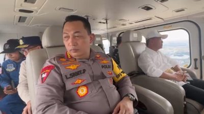 Pastikan Keamanan Arus Balik Lebaran, Kapolri Lakukan Pemantauan Lewat Udara