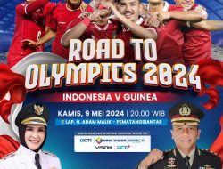 Nobar Indonesia VS Guinea di Lapangan Adam Malik Pematangsiantar