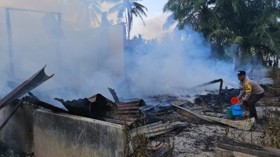 Dua Rumah Terbakar di Tanjungberingin Sergai