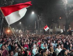 Nobar Indonesia vs Irak, Ribuan Warga Padati Halaman Kantor Wali Kota Medan
