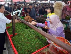 Presiden Jokowi Tinjau Harga Sembako di Pasar Bukit Sulap Lubuklinggau