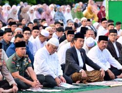 Presiden Jokowi dan Ibu Iriana Salat Iduladha 1445 Hijriah di Kota Semarang