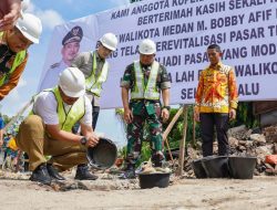 Letak Batu Pertama Revitalisasi Pasar Akik, Bobby Nasution: Perhatikan Kualitas Bangunan !