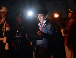 Jokowi Pimpin Upacara Kehormatan dan Renungan Suci di Taman Kusuma Bangsa IKN