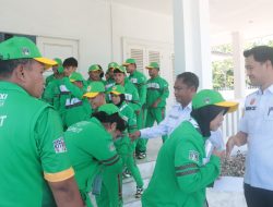 Bupati Sergai Lepas Tim Atlet Gulat Kontingen Sumut untuk PON XXI