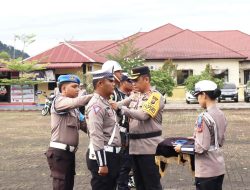Polres Tapteng Gelar Apel Operasi Zebra Toba 2024
