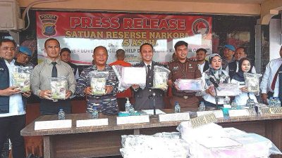 Polres Asahan Bongkar Penyelundupan 18 Kg Sabu dan Puluhan Ribu Ekstasi dari Malaysia