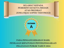 Pelayanan Publik Unggul, Pemko Medan Dapat Opini Tertinggi Ombudsman