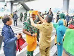 Pj Gubernur Sumut Sambut Kedatangan Pangdam I/BB Mayjen TNI Rio Firdianto