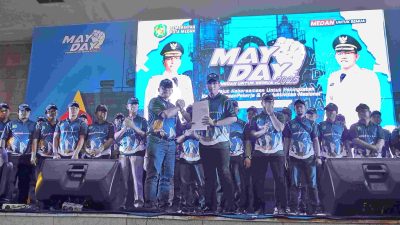 Rayakan Mayday Bersama Ribuan Buruh, Wali Kota Medan : Buruh Jadi Bagian Terpenting Dalam Pembangunan