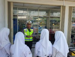 Satlantas Polres Tebing Tinggi Ajak Pelajar Tertib Berlalu Lintas