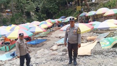 Polsek Sipispis Monitoring Debit Air dan Kamtibmas di Objek Wisata Bartong