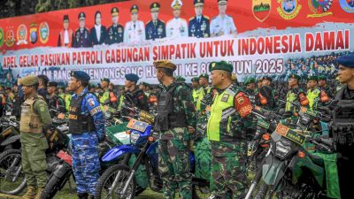Rico Waas Hadiri Apel Gelar Pasukan Patroli Gabungan Simpatik Untuk Indonesia Damai