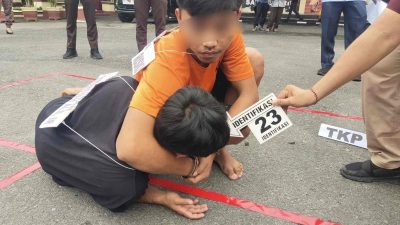 Polres Tebing Tinggi Gelar Rekonstruksi Kasus Penganiayaan Berujung Kematian