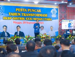 Pesta Puncak Tahun Transformasi HKBP Distrik XXXI Medan Utara, Rico Waas: Perubahan Dimulai dari Keluarga