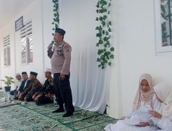 Polsek Bandar Khalifah Hadiri Peringatan Isra Mi’raj di SMP Negeri 2 Bandar Khalifah