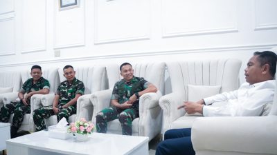 Silaturahmi dengan Danyonif TP 902, Darma Wijaya Dorong Optimalisasi Lahan Produktif di Sergai