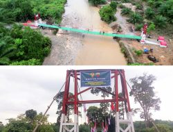 Jembatan Gantung di Sale Baru Selesai Dibangun, Wujud Nyata TNI Membantu Masyarakat