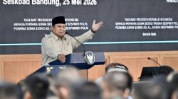 Presiden Prabowo Beri Taklimat kepada 1.095 Perwira Siswa TNI-Polri di Seskoad