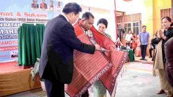 Ephorus HKBP Mangulosi Bupati Sergai di Pesta Pembangunan Gereja di Martebing