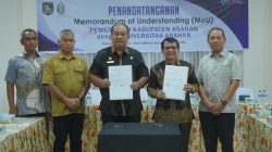 Perkuat Tri Dharma Perguruan Tinggi, UNA Tanda Tangani MoU dengan Pemkab Asahan