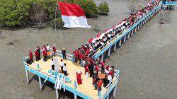 Asahan Gelar Kirab Merdeka dan Pengibaran Bendera di Wisata Mangrove