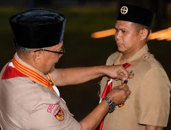 Bupati dan Wabup Sergai Terima Lencana Darma Bakti Gerakan Pramuka